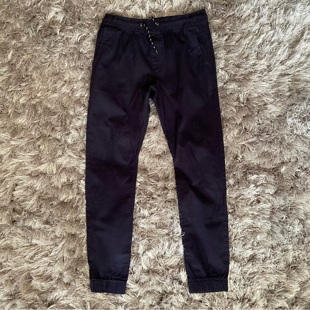 Hype unisex blue cotton jogging with drawstring waist band pockets. Size M. NWOT